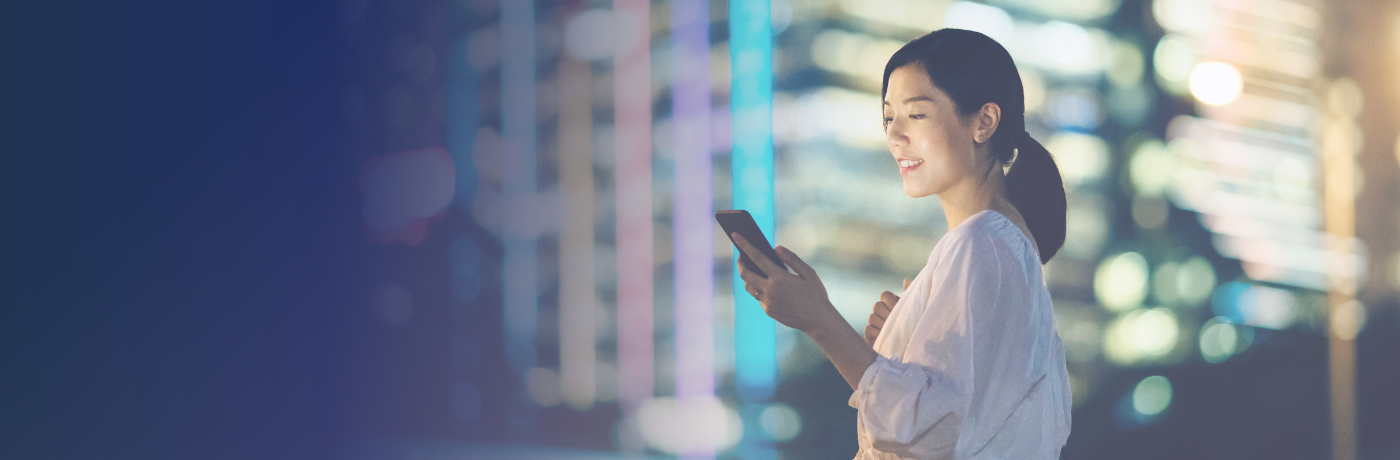 Woman checking the phone