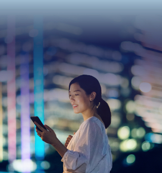 Woman checking the phone