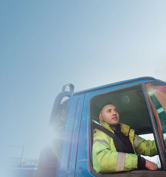 Driver at work