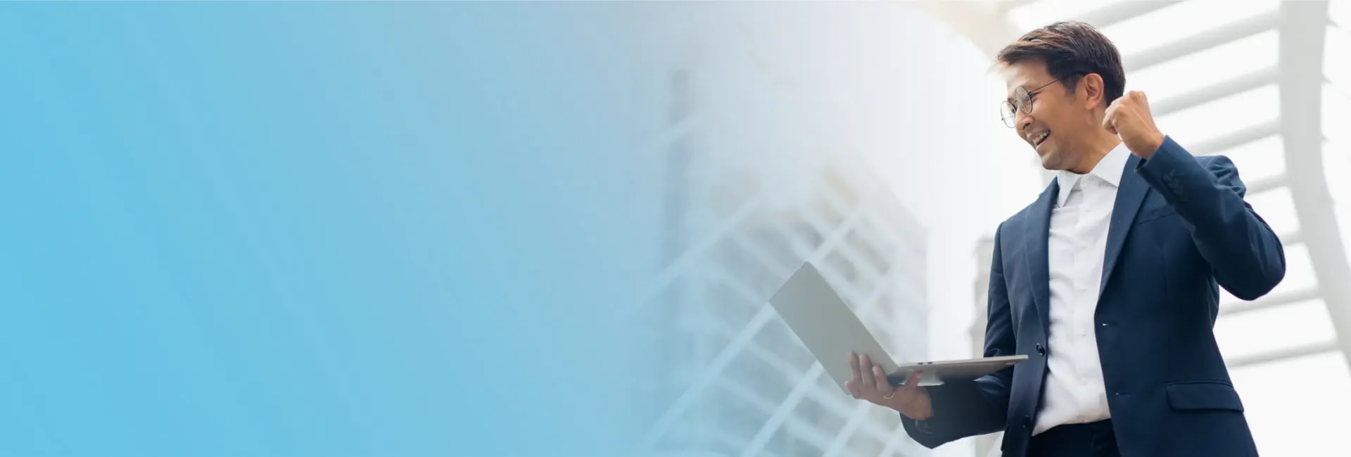 Man enjoying high investment return